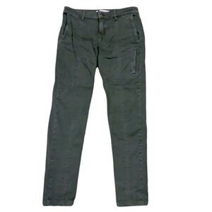 Zara Army Olive Green Denim Pants Ladies 4